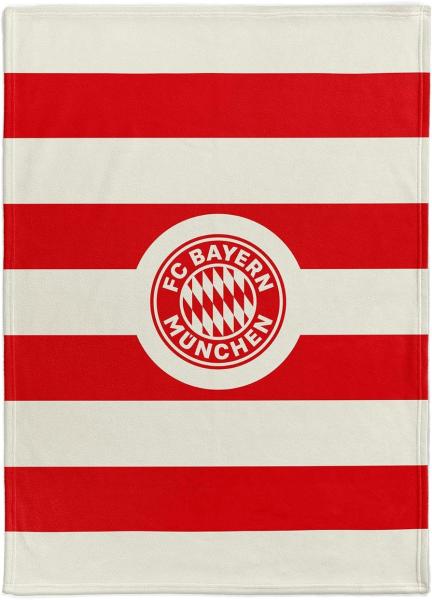 FC Bayern München Kuschelfleecedecke Rot/Weiß 150x200 cm